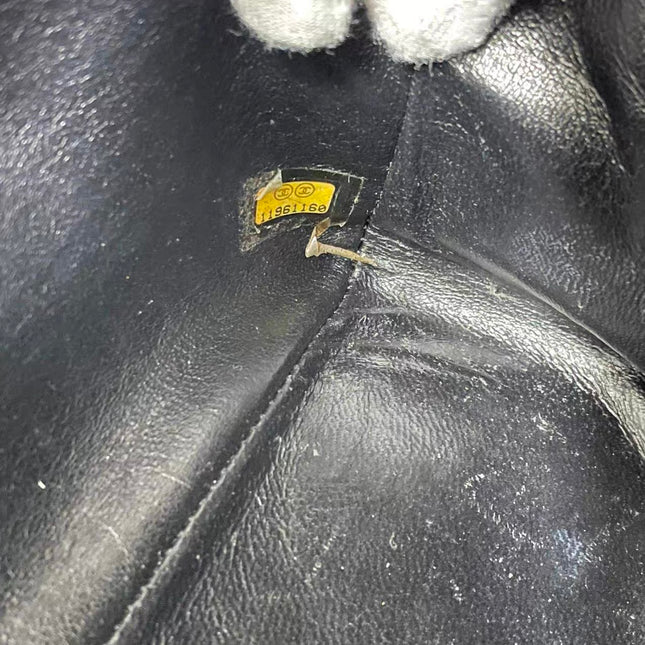 Chanel Classic Flap Jumbo Black Caviar Leather Single Flap Silver Hardware 2006-08