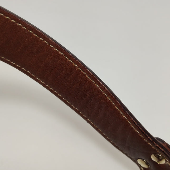 Gucci Bamboo Amalfi Hobo Horsebit Shoulder Bag Brown Leather