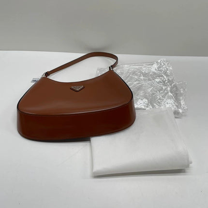 Prada Cleo Caramel Brown Leather Shoulder Bag