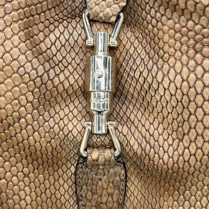 Gucci Jackie Brown Python Leather Gold Hardware