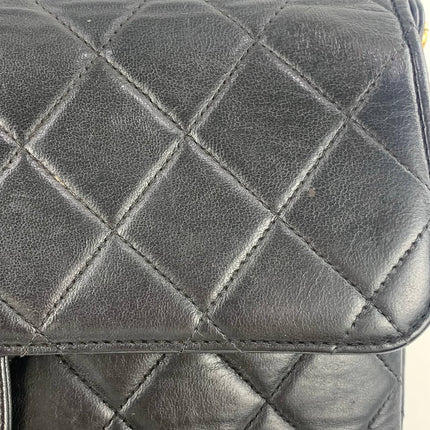 Sac à main Chanel Jumbo Double Sided Classic Flap en cuir d'agneau noir avec garnitures en or 24 carats