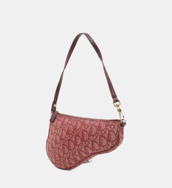 Sold Dior Trotter Mini Saddle bag Burgundy Red Oblique