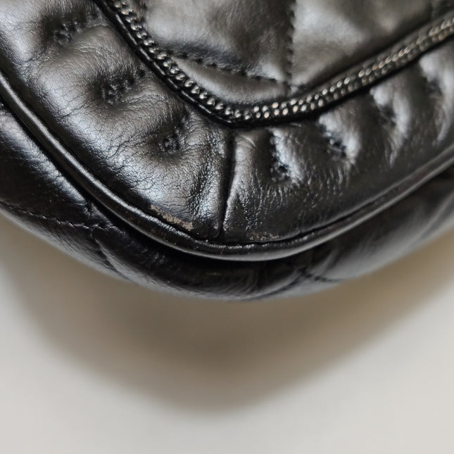 Chanel Istanbul Flap Bag 2011 Medium Leather and Knot Chain Redyed Black