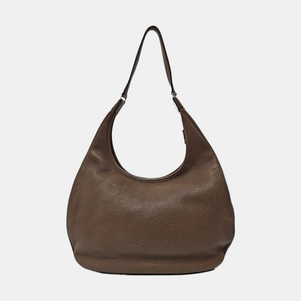 Hermes Gao Étoupe Dark Grey Clemence Leather Hobo Shoulder Bag 2008
