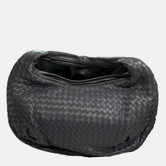 Bottega Veneta Belly Hobo Intrecciato Leather Navy Purple Inside 5077 Medium 40cm