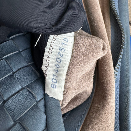 Sold Bottega Veneta Hobo Bag Lambskin leather Greyish Misty Blue Medium 40cm