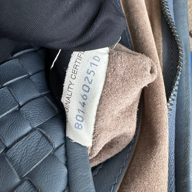 Sold Bottega Veneta Hobo Bag Lambskin leather Greyish Misty Blue Medium 40cm