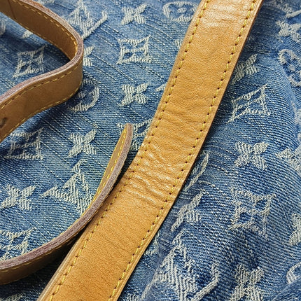 Louis Vuitton Monogram Blue Denim Baggy GM Large Shoulder Bag
