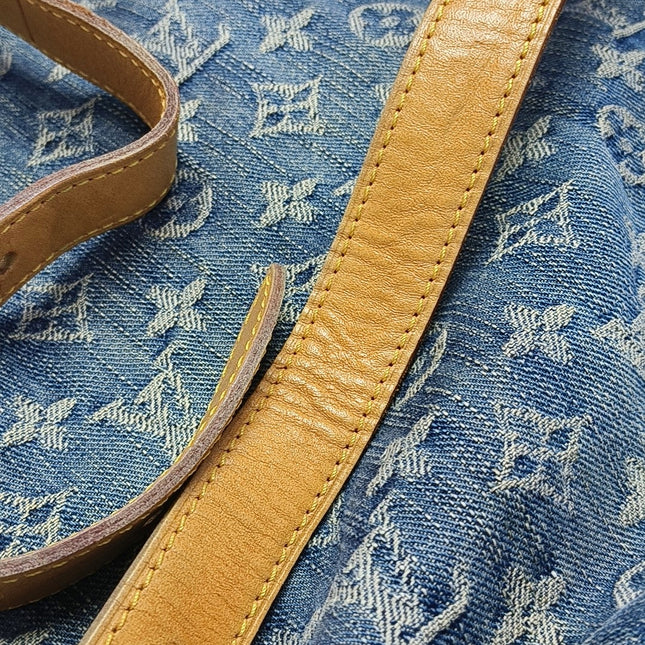 Louis Vuitton Monogram Blue Denim Baggy GM Large Shoulder Bag