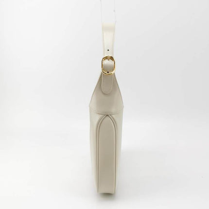 Gucci Jackie 1961 White Leather Bag with Adjustable Strap Size Small