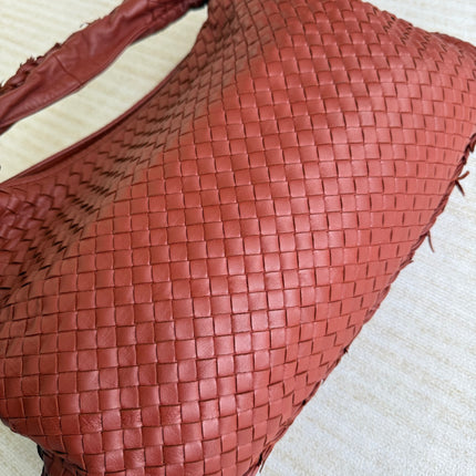 Bottega Veneta Veneta Hobo Large Burgundy 47cm Lambskin Leather