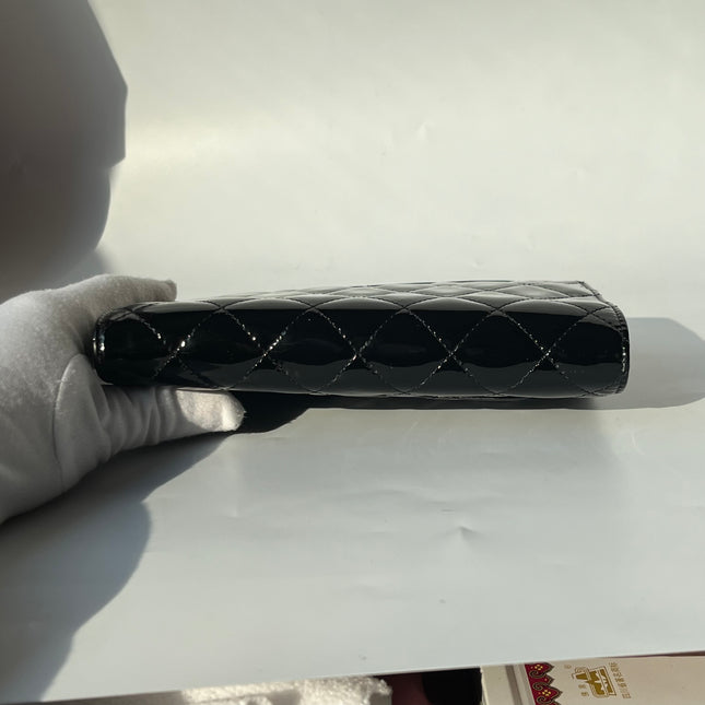 Chanel Wallet on Chain Classic Flap Black Patent Leather