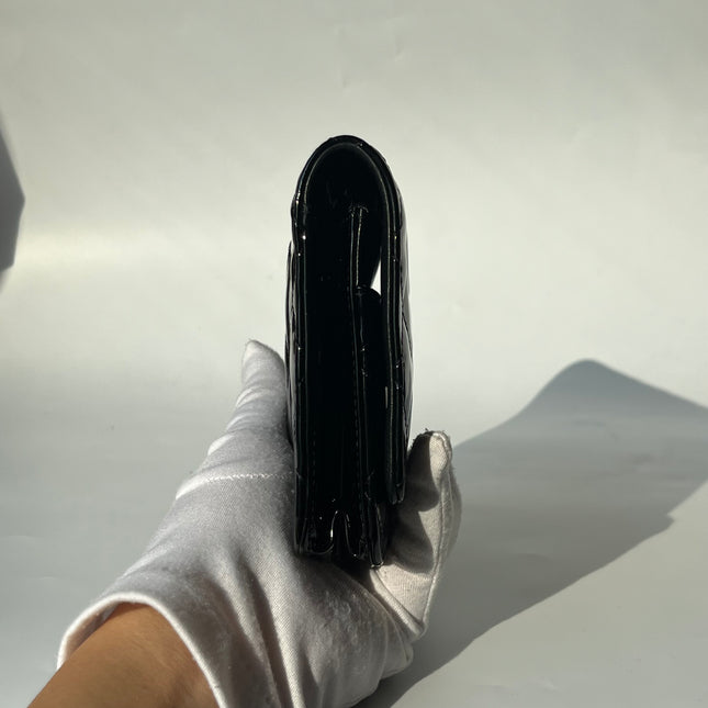 Chanel Wallet on Chain Classic Flap Black Patent Leather