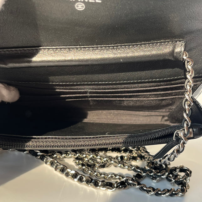 Chanel Wallet on Chain Classic Flap Black Patent Leather
