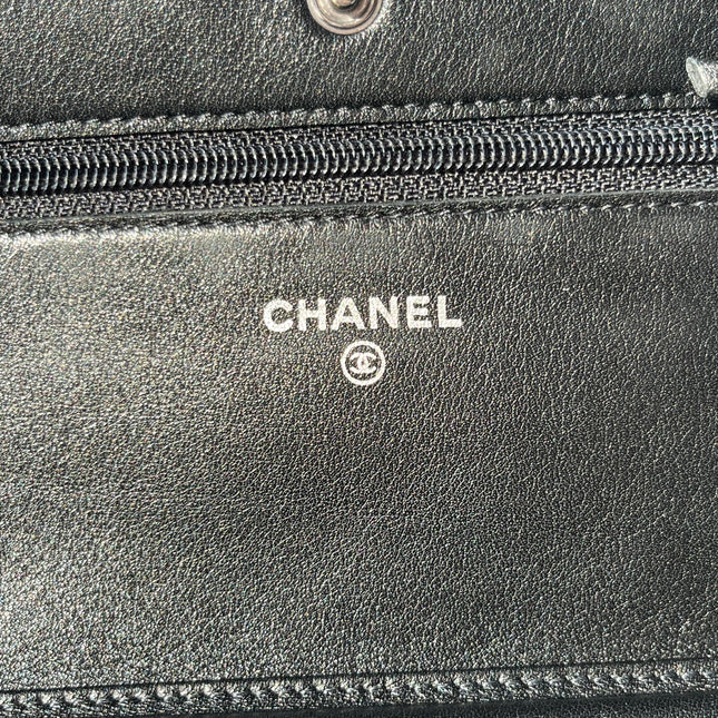 Chanel Wallet on Chain Classic Flap Black Patent Leather