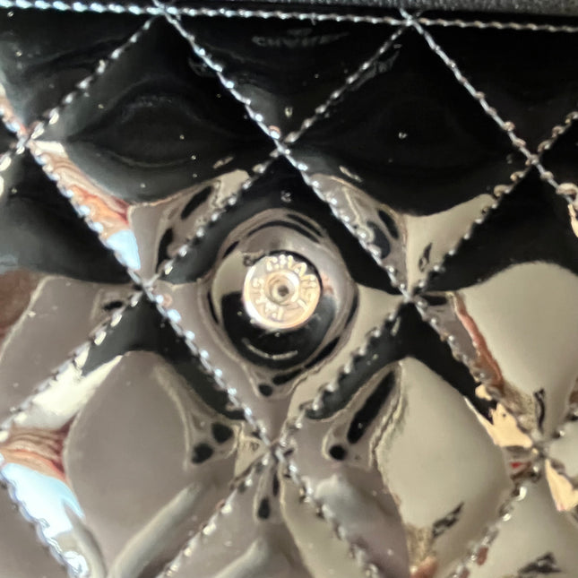 Chanel Wallet on Chain Classic Flap Black Patent Leather