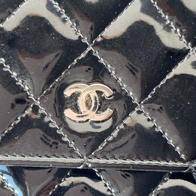 Chanel Wallet on Chain Classic Flap Black Patent Leather