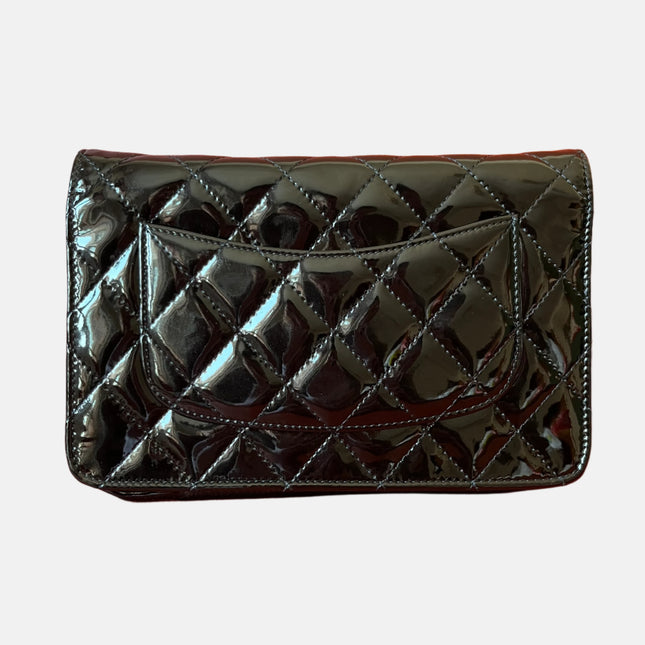 Chanel Wallet on Chain Classic Flap Black Patent Leather