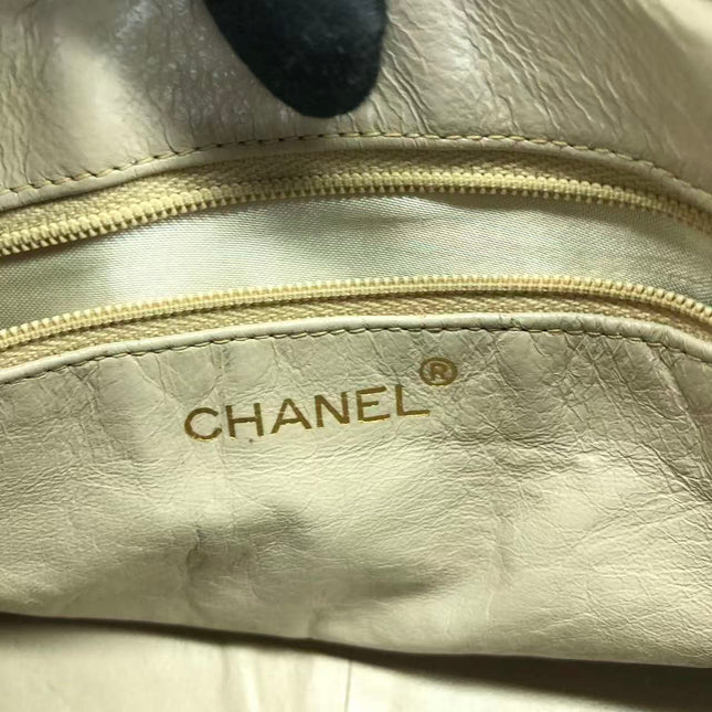 Chanel Medium Camera Case Bag Beige Caviar Leather Gold Hardware