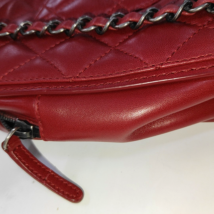 Sold Chanel Classic Flap Jumbo Large Red Calfskin Leather, 2013-2014