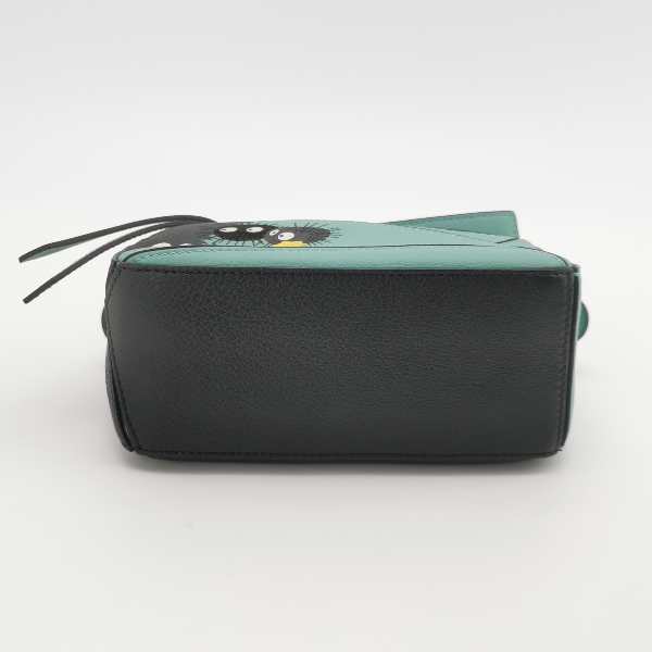 Loewe x Spirited Away Studio Ghibli Collection Puzzle Calcifer Mini Black Crossbody Bag