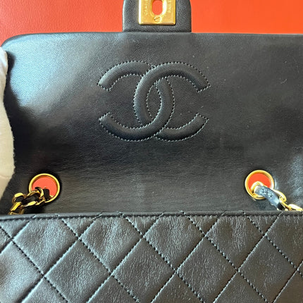 Chanel Vintage Classic Flap Mini Black Lambskin 24k Gold HW, 1989-1991