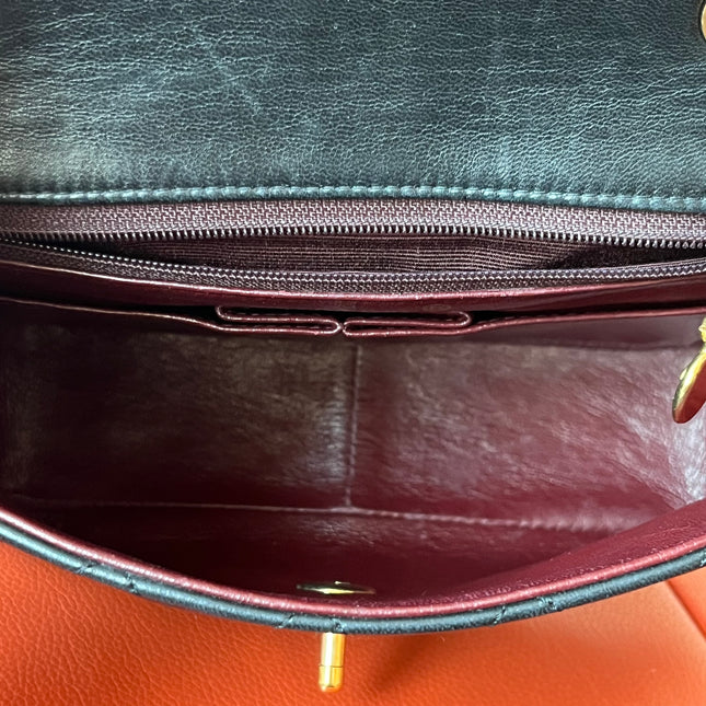 Chanel Vintage Classic Flap Mini Black Lambskin 24k Gold HW, 1989-1991