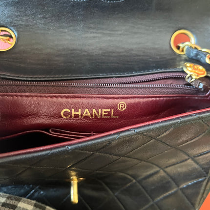 Chanel Vintage Classic Flap Mini Black Lambskin 24k Gold HW, 1989-1991