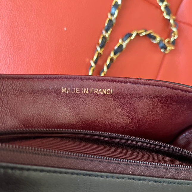 Chanel Vintage Classic Flap Mini Black Lambskin 24k Gold HW, 1989-1991