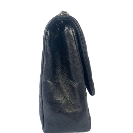 Sold Chanel Classic Flap Jumbo Large Black Lambskin Leather with Silver hardware