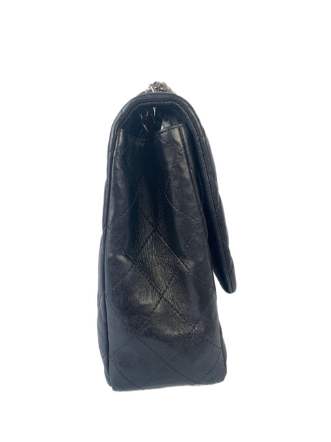 Sold Chanel Classic Flap Jumbo Large Black Lambskin Leather with Silver hardware