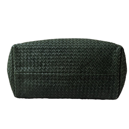 Bottega Veneta Cabat Tote Dark Green Intreccio Leather 45cm