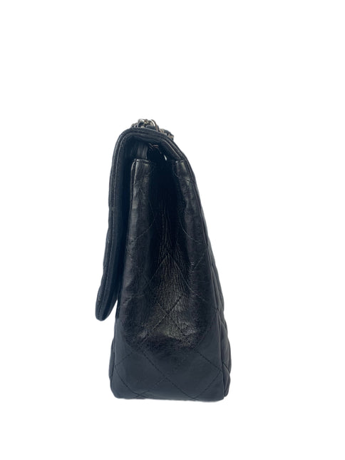 Sold Chanel Classic Flap Jumbo Large Black Lambskin Leather with Silver hardware