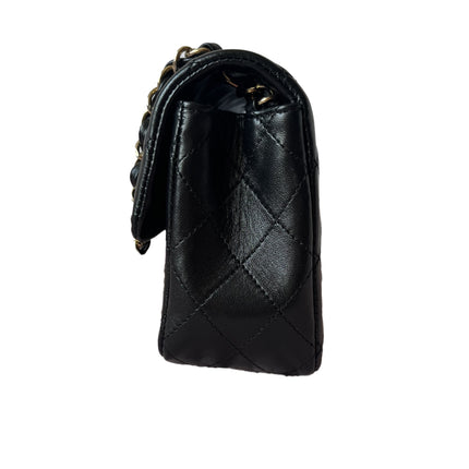 Chanel Classic Flap Rectangular Mini Black Lambskin Leather Gold Hardware, 2016-2017