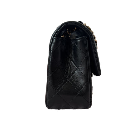 Chanel Classic Flap Rectangular Mini Black Lambskin Leather Gold Hardware, 2016-2017