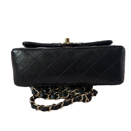 Chanel Classic Flap Rectangular Mini Black Lambskin Leather Gold Hardware, 2016-2017