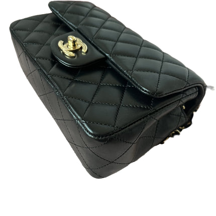 Chanel Classic Flap Rectangular Mini Black Lambskin Leather Gold Hardware, 2016-2017