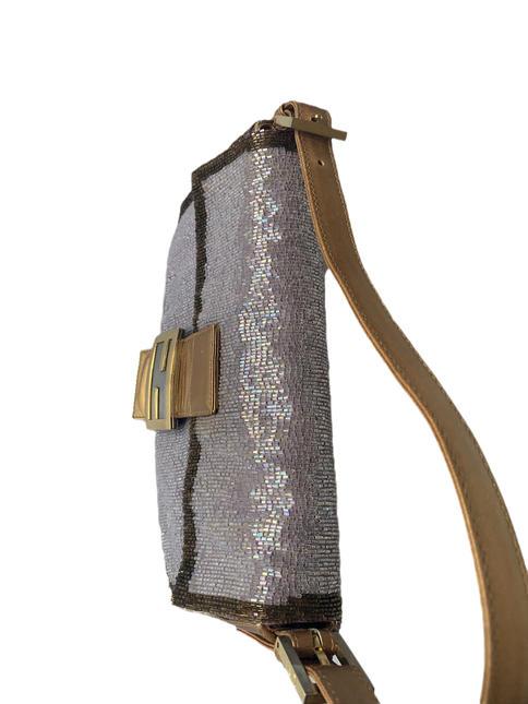 Sold FENDI Baguette Glitter beads Lilac