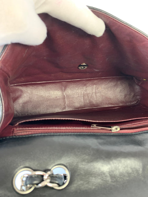 Sold Chanel Classic Flap Jumbo Large Black Lambskin Leather with Silver hardware