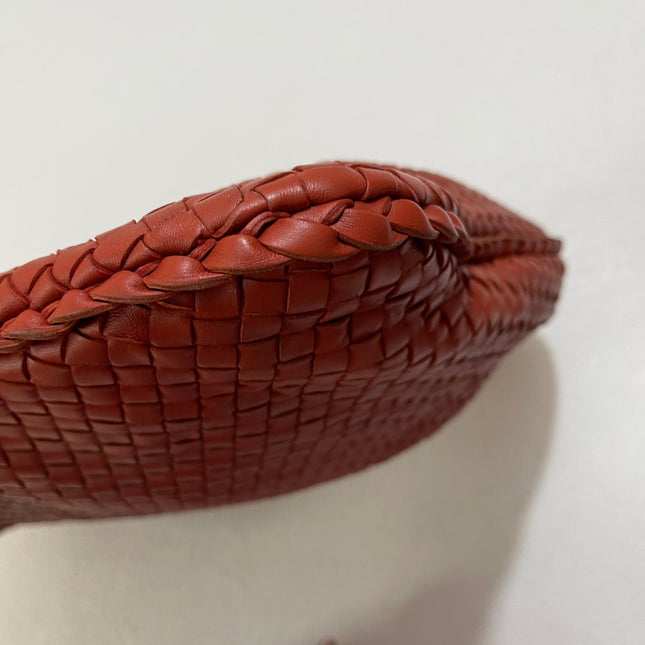 Bottega Veneta Veneta Hobo Medium Brick Red Intrecciato Leather Bag 47cm
