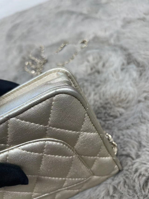 Sold Chanel Wallet on Chain WOC Gold Lambskin Leather