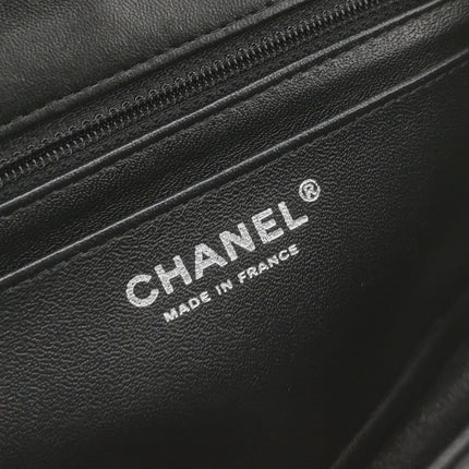 Chanel Classic Flap Mini Black Lambskin Silver Hardware