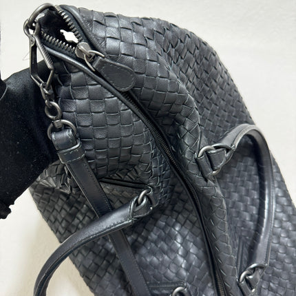 Sold Bottega Veneta Maxi Convertible Tote Bag Hobo Black Leather Two-way Carry 50cm