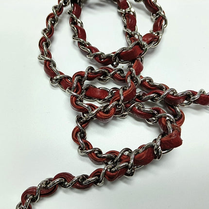 Chanel Classic Flap Rectangular Mini Red Caviar Leather Silver Hardware