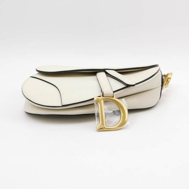 Sold Dior Saddle Medium White 2019 Grained Leather Handbag