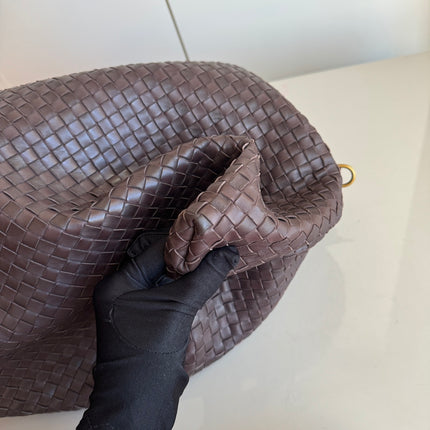 Sold Bottega Veneta Maxi Convertible Tote Bag Hobo Chocolate Brown Leather Two-way Carry 50cm