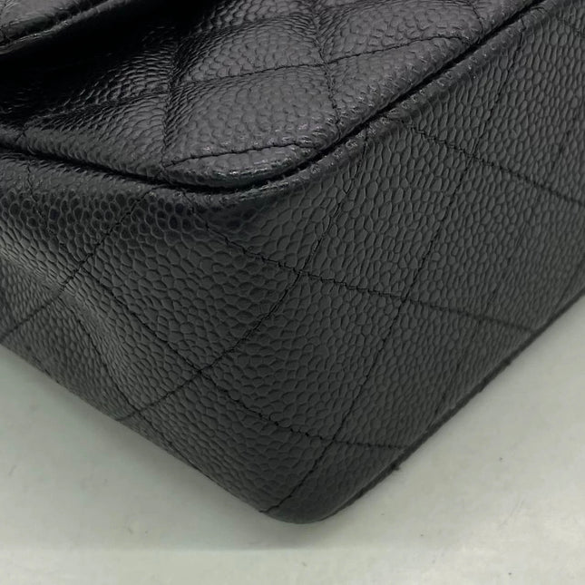 Chanel Classic Flap Mini Black Caviar Silver Hardware 2017-18