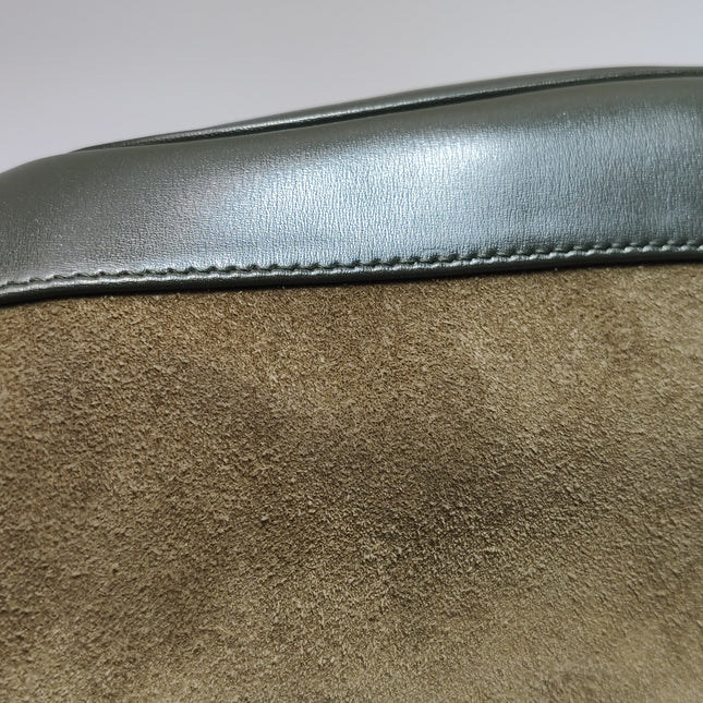 Gucci Jackie 1961 Small Olive Green Suede and Leather Bag