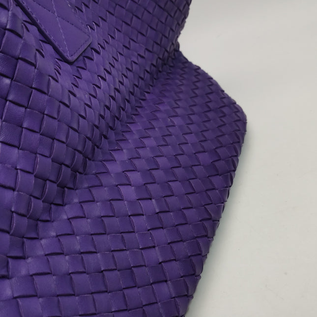 Bottega Veneta Cabat Large Intreccio Leather Tote Bag Purple with Pouch 40cm