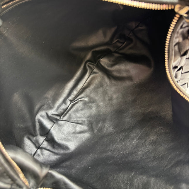 Bottega Veneta Jodie Small Black Lambskin Leather Silver Hardware